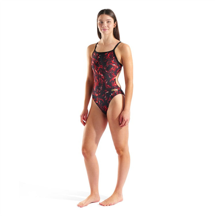WOMENS ARENA GRAPHIC SWIMSUIT CHALLENGE BACK