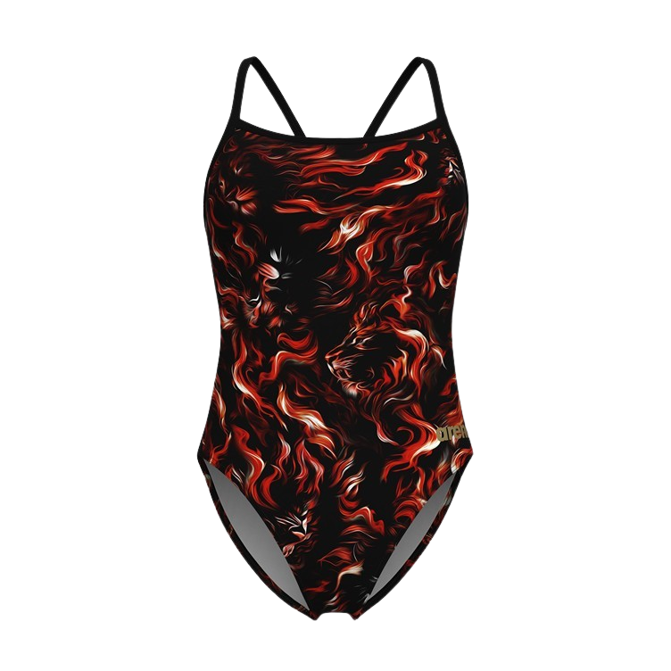 WOMENS ARENA GRAPHIC SWIMSUIT CHALLENGE BACK