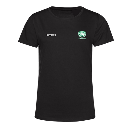 Supporter Cotton T-shirt, Black, Woman